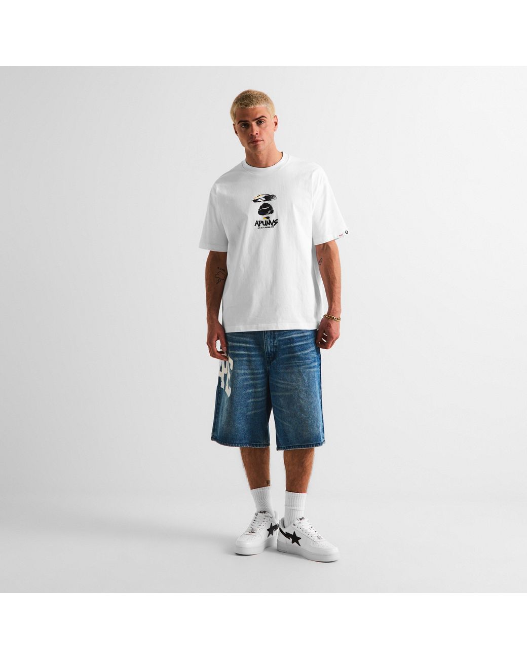 Aape White Somewhere Tee Sn63 for men