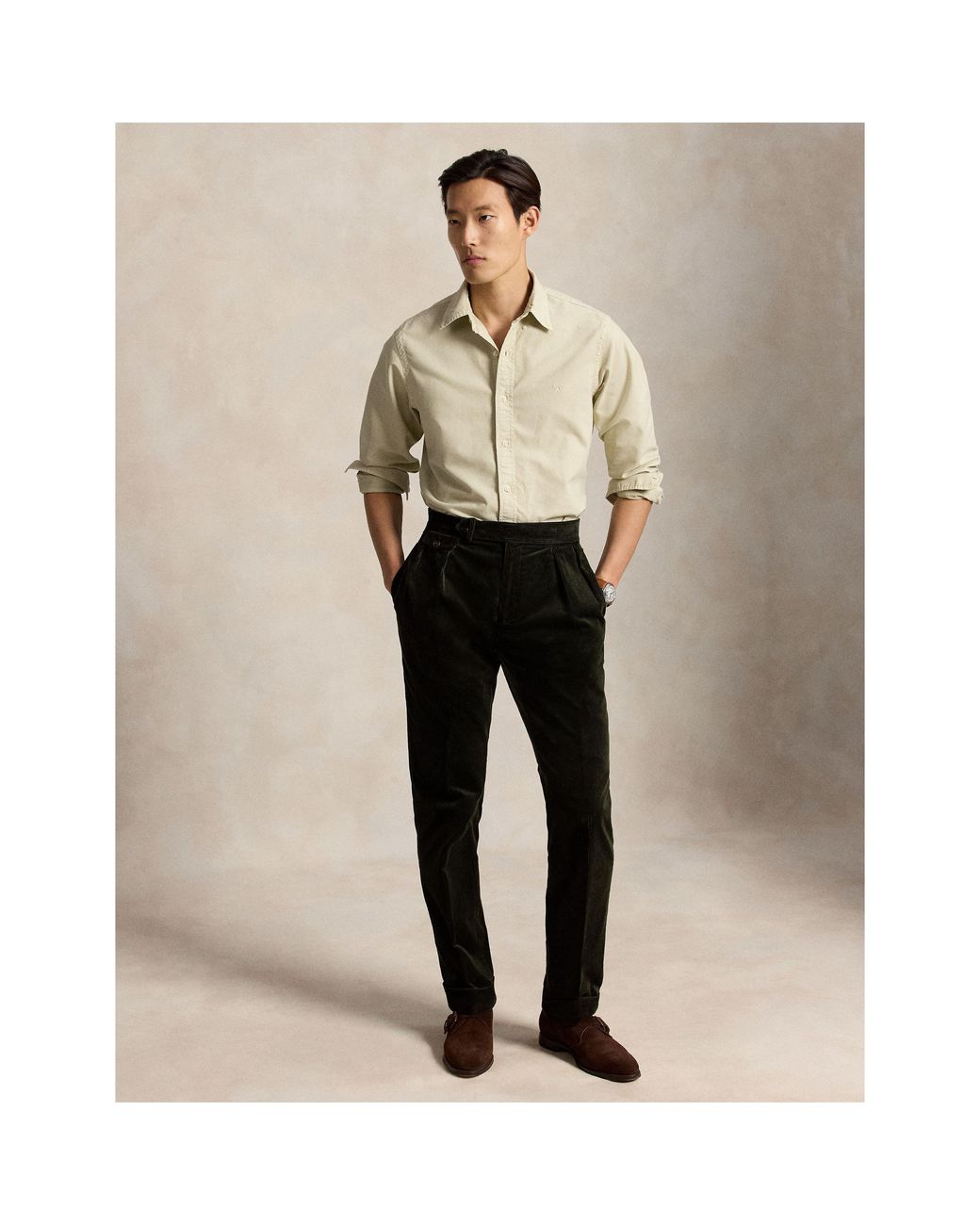 Polo Ralph Lauren Natural Slim Fit Oxford Long Sleeve Shirt for men