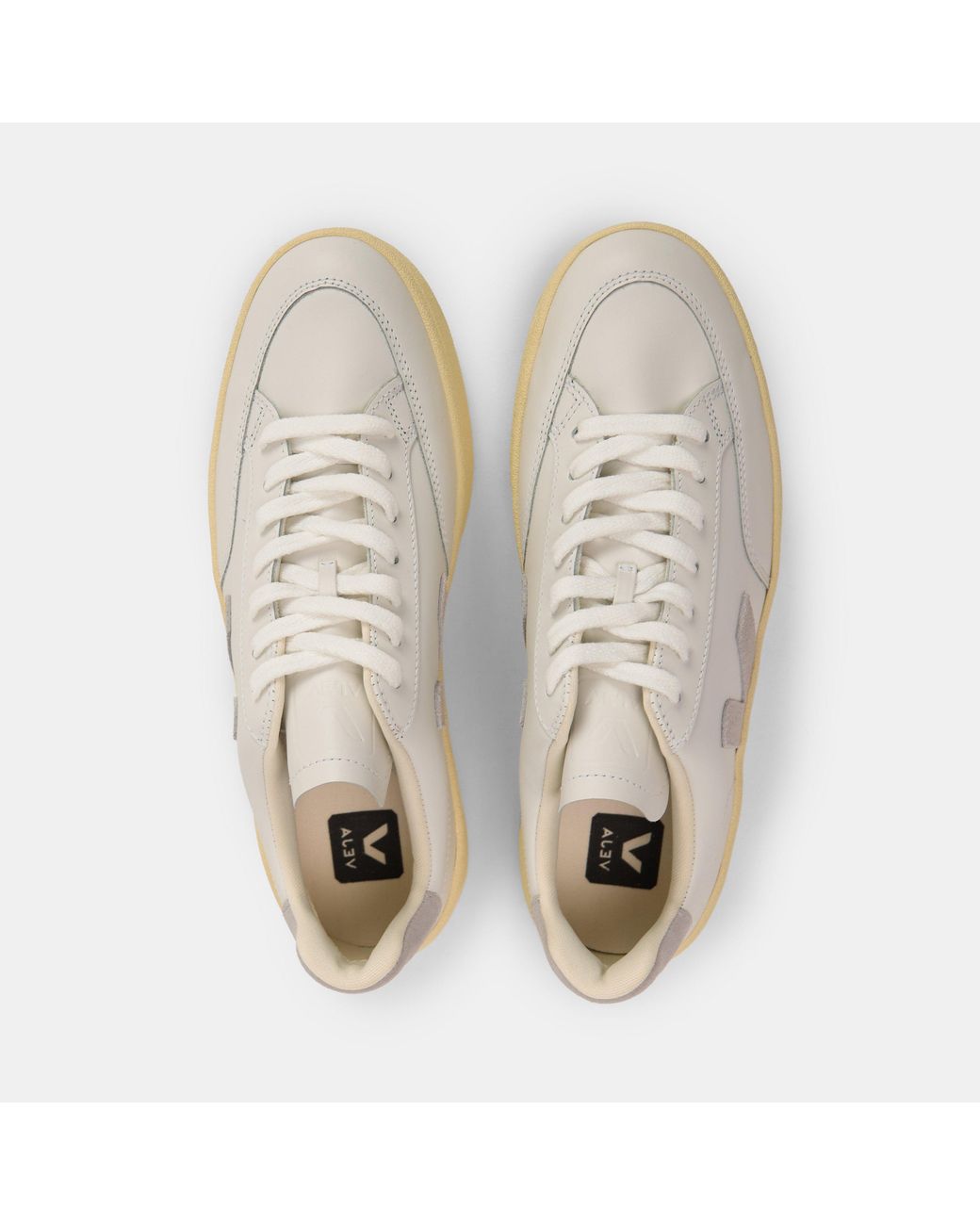 Veja Natural V Leather Court Trainers