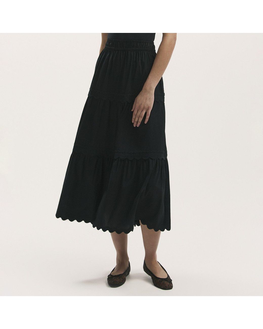 Finery London Black Paula Maxi Skirt