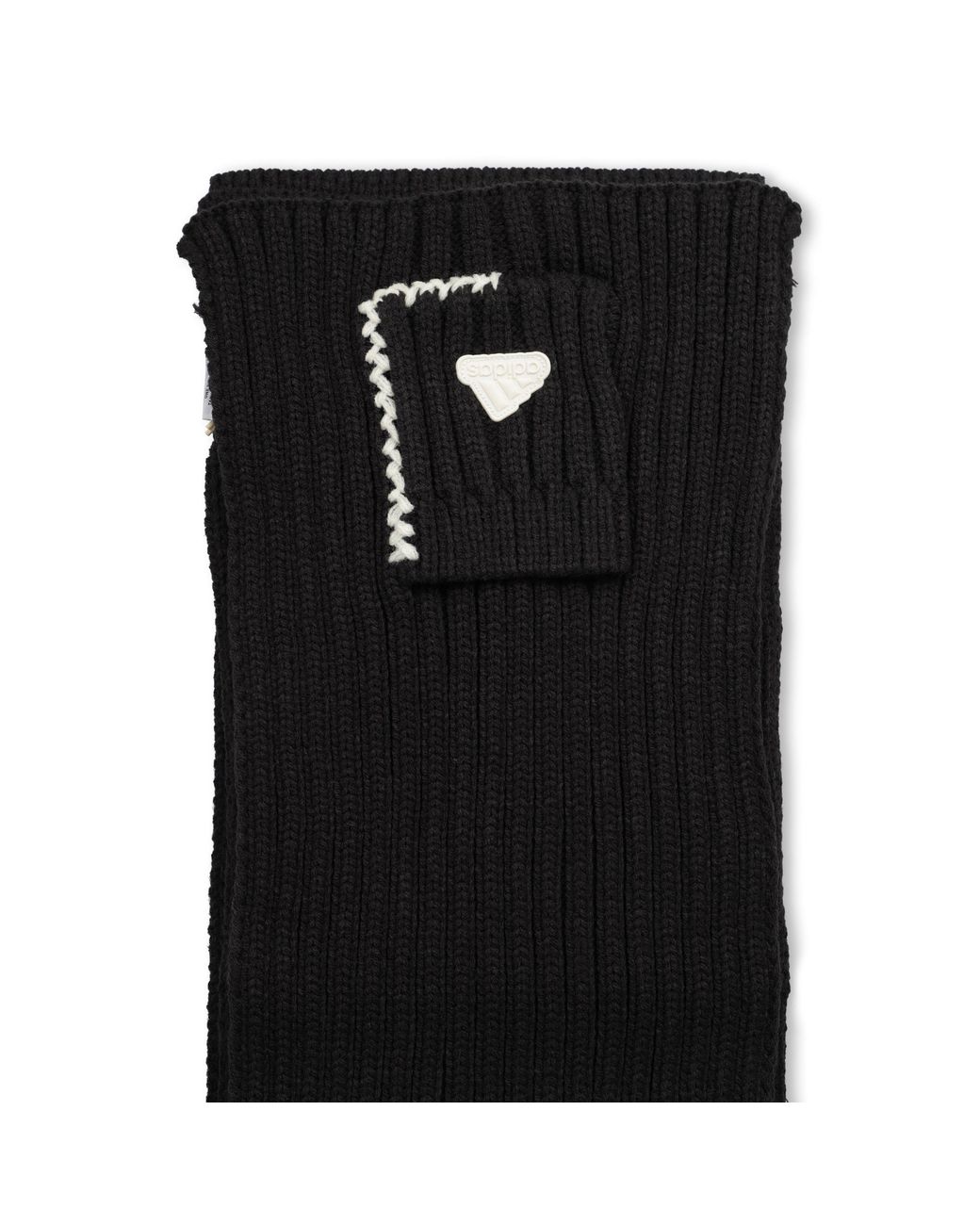 Adidas Black V Logo Midweight Scarf