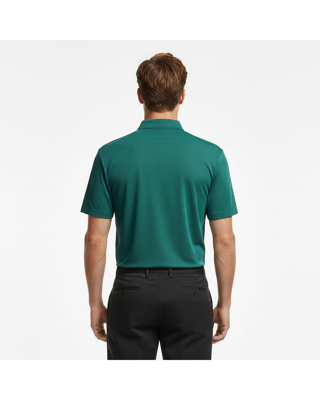 Callaway Apparel Green Herringbone Golf Polo Shirt for men
