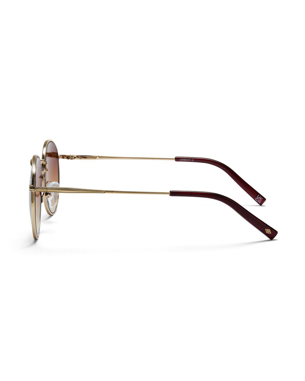 Umbro Brown Metal Round Sunglasses
