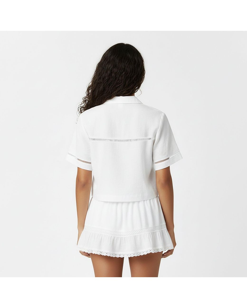 Jack Wills White Linen Broderie Shirt