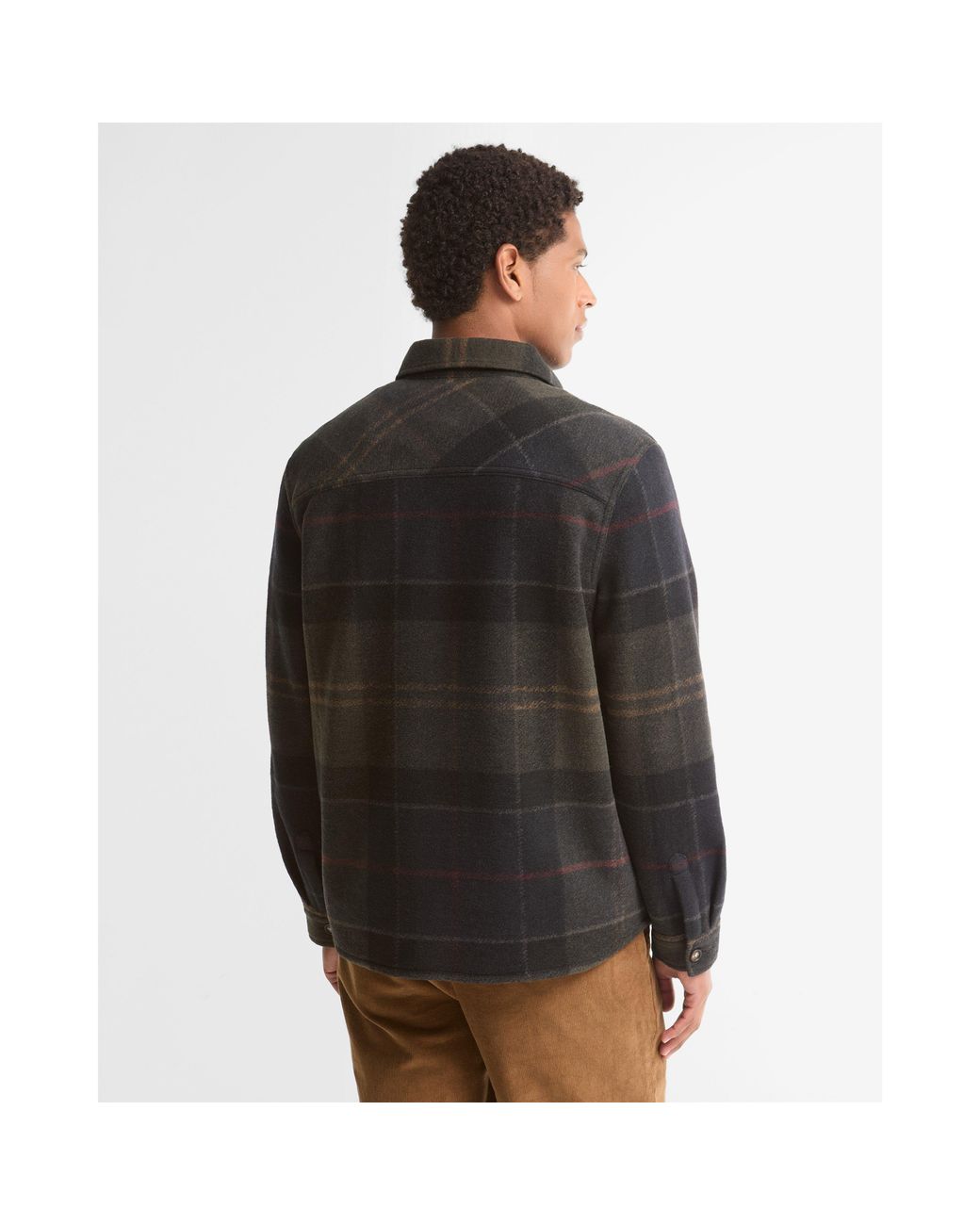 Barbour Black Woodlane Wool Overshirt for men