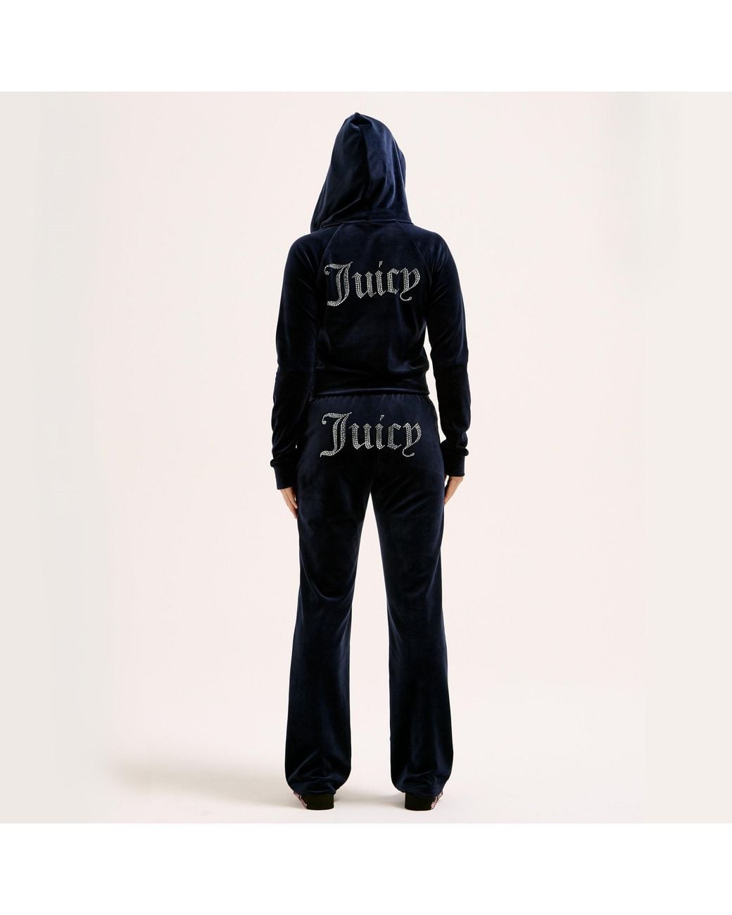 Juicy Couture Blue Tina Track Pant Velour Joggers