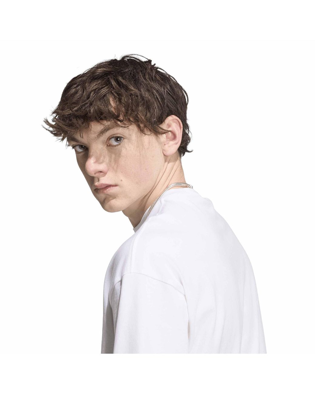 Adidas Originals White Essentials Loose Cotton T-Shirt for men