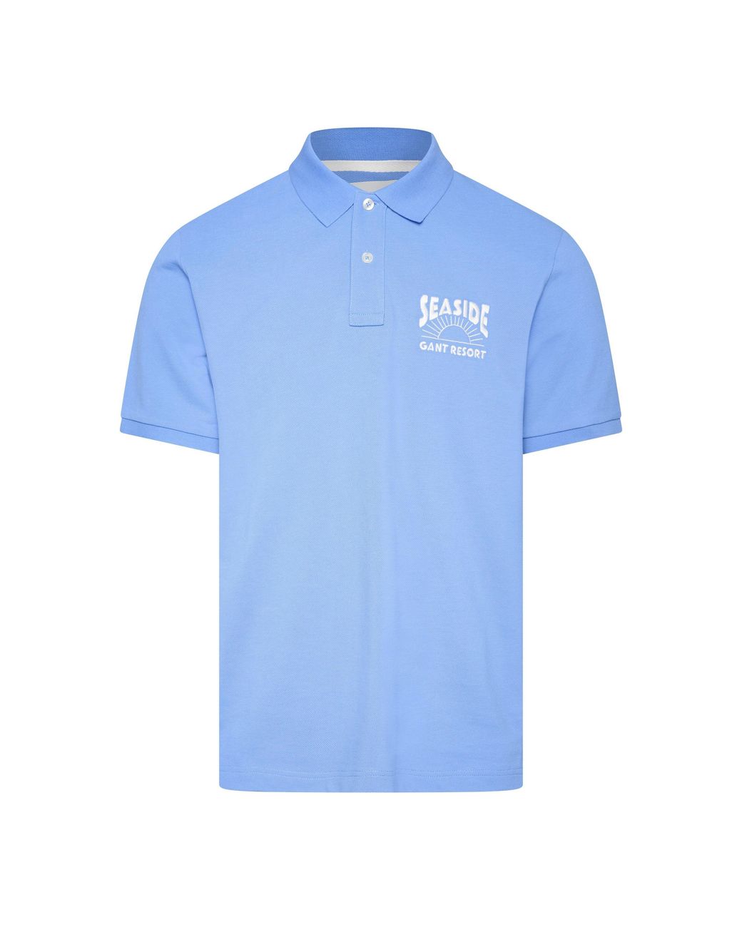 Gant Blue Graphic Short Sleeve Polo Shirt for men