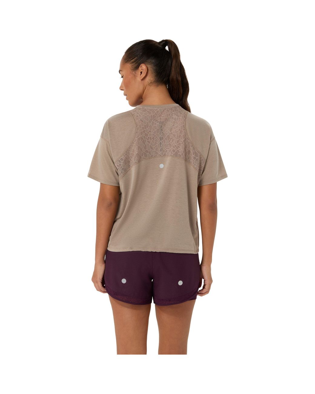 Asics Brown Nagino Short Sleeve Running T-Shirt