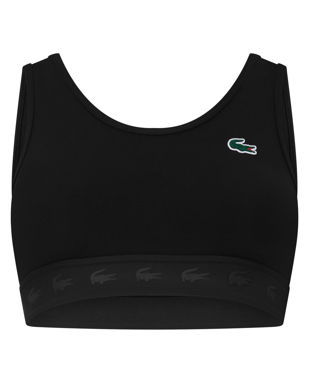 Lacoste Black Racerback Low Impact Sports Bra