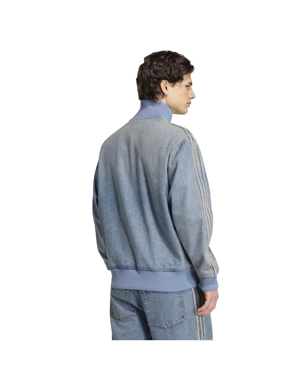 Adidas Originals Blue Firebird Adicolor Denim Track Top Asia Sizing Ks4970 for men