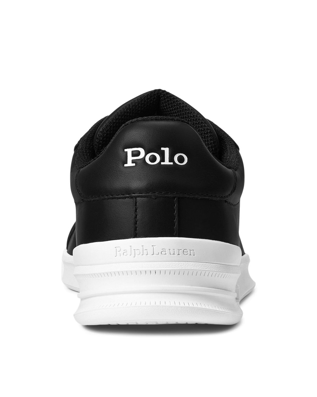 Polo Ralph Lauren Black Heritage Court Low-Top Trainers for men
