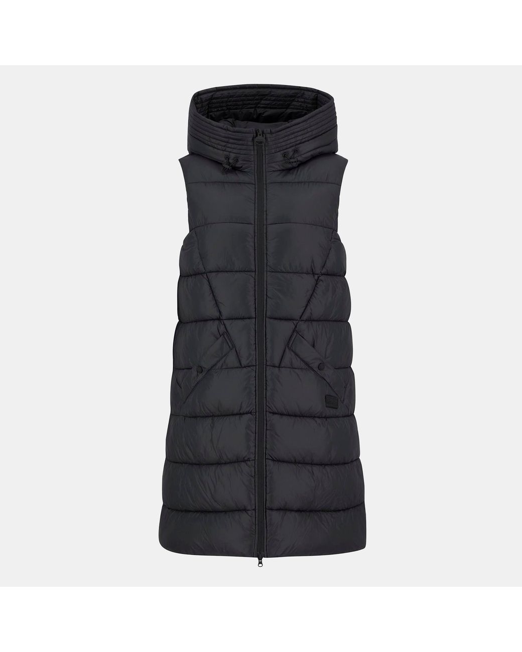 Barbour Black Cecilla Funnel Neck Full Zip Sleeveless Gilet