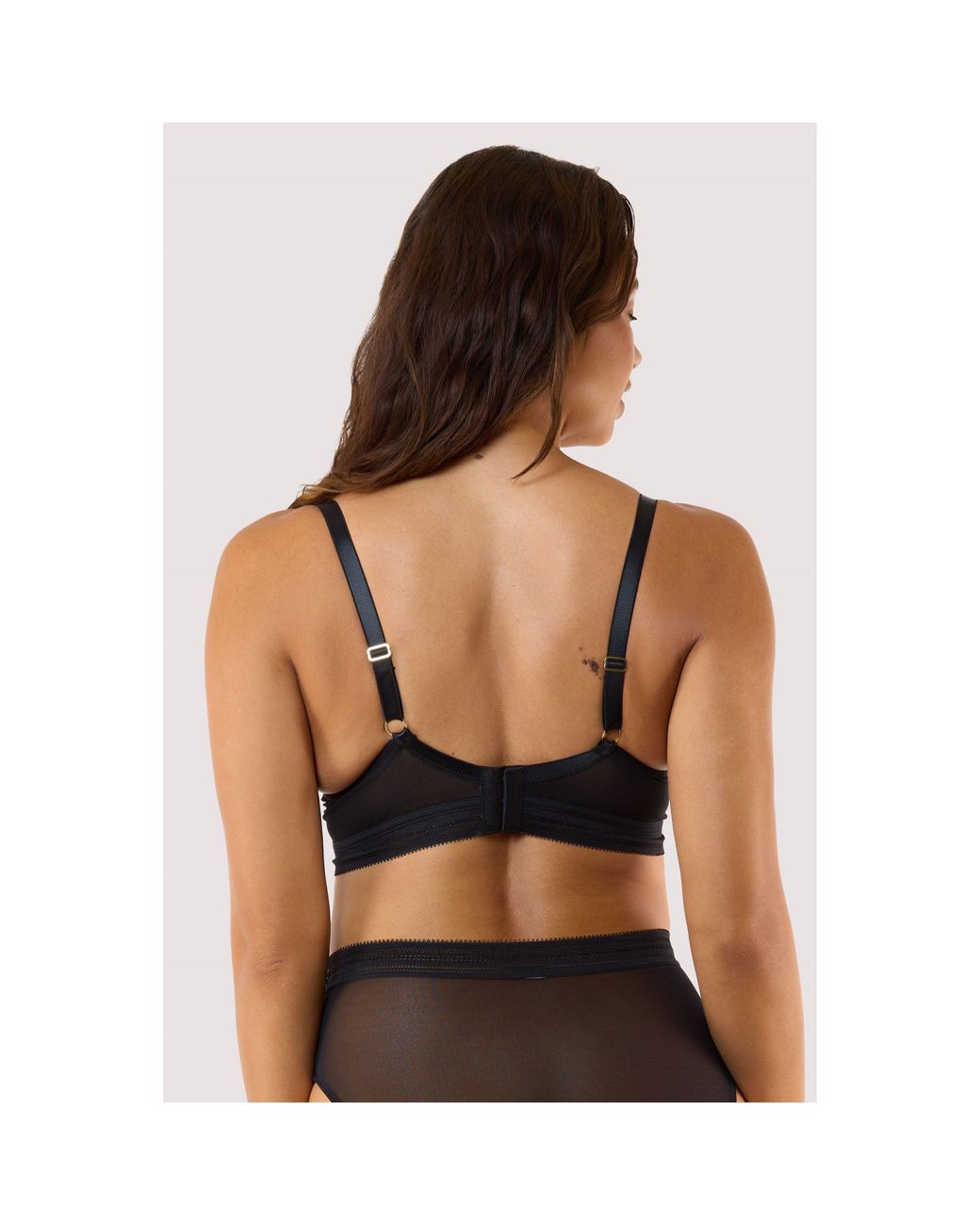 Playful Promises Black Icon Sheer Plunge Bra