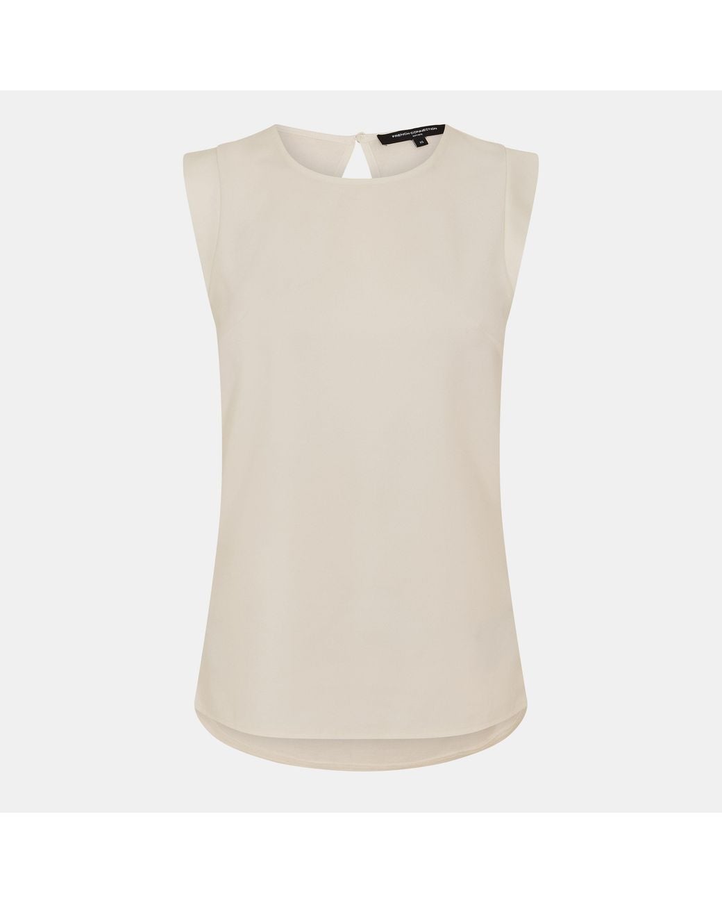 French Connection Natural Polly Plains Capped Sleeve T-Shirt