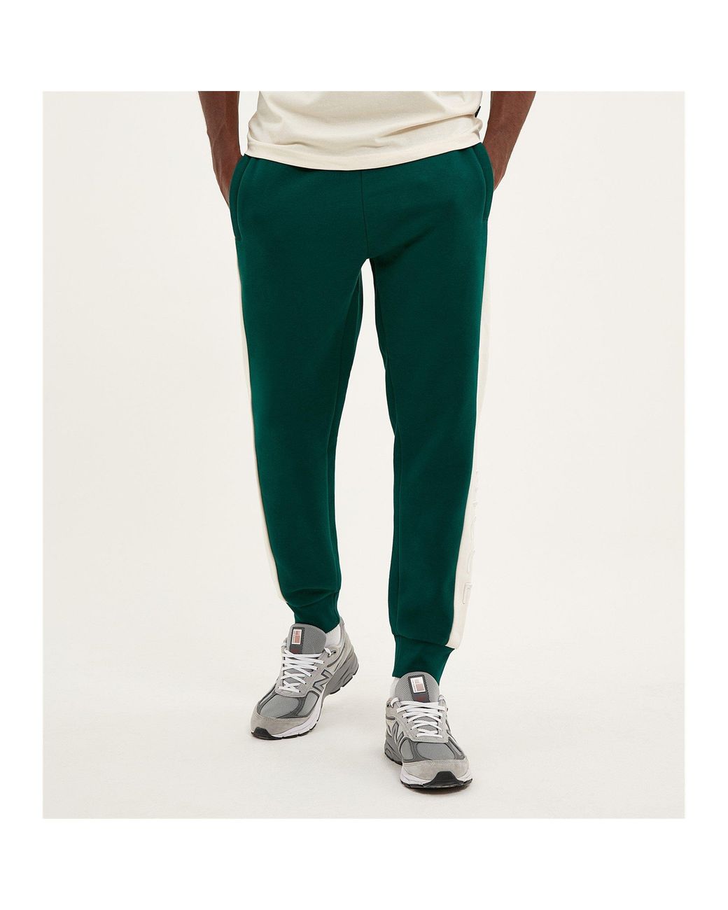 Nicce London Green Mercury Stripe Jogging Bottoms for men