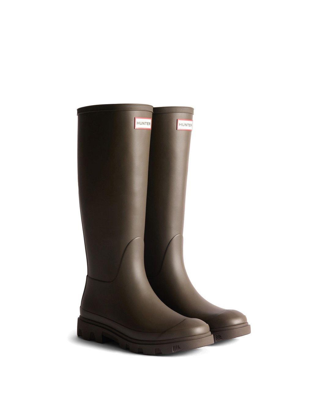 Hunter Brown Downpour Tall Wellingtons for men