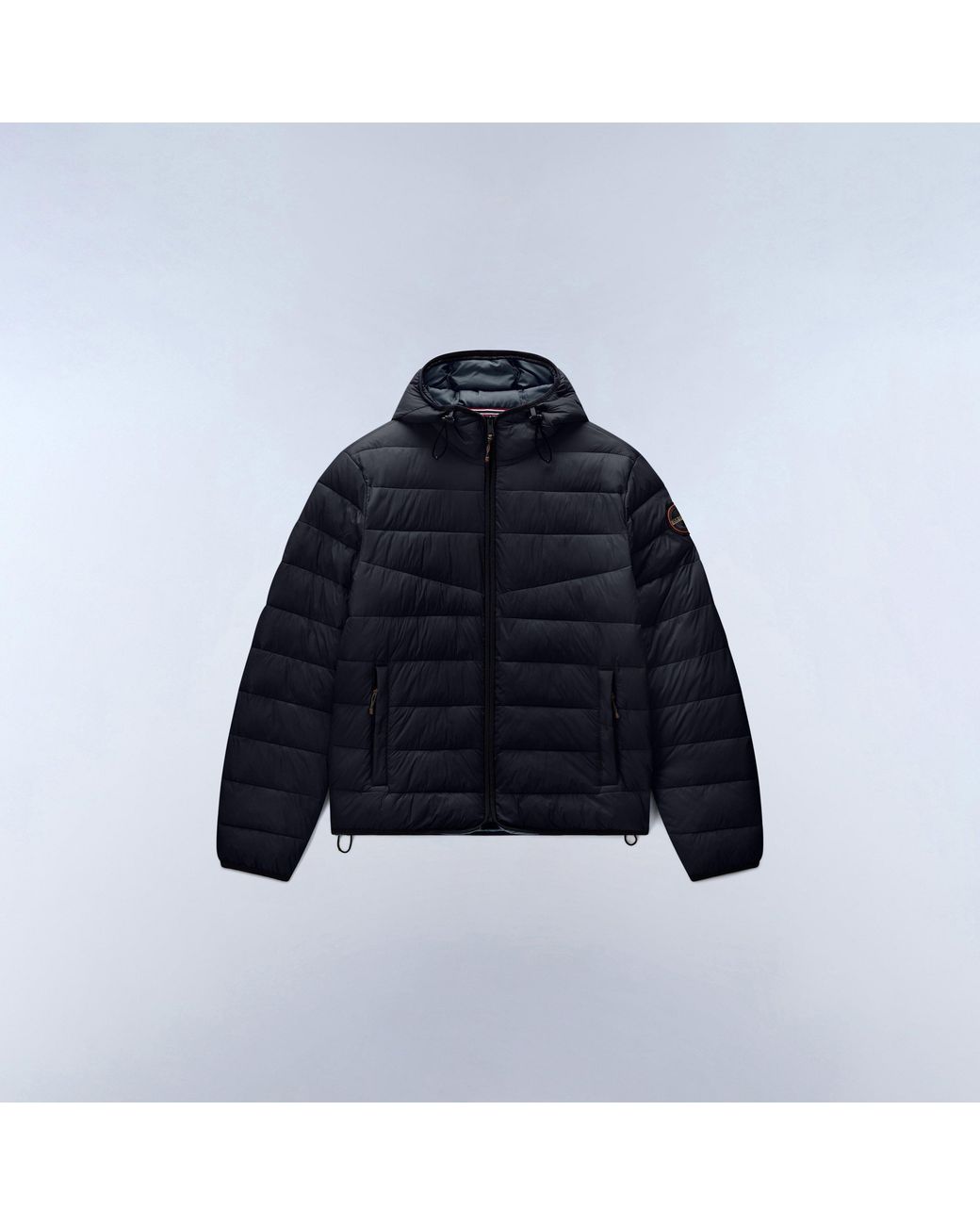 Napapijri Blue Aerons Full-Zip Hooded Short Puffer Jacket for men