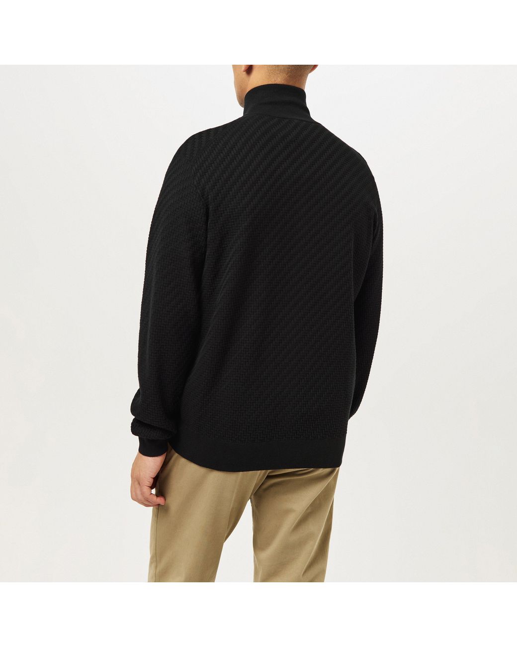 Brioni Black Tailored Fit Knitted Top for men