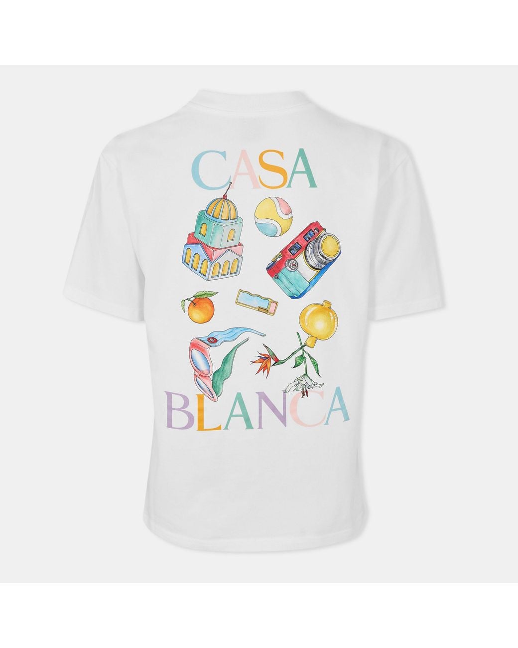 Casablanca White Casa Object Oversized T-Shirt