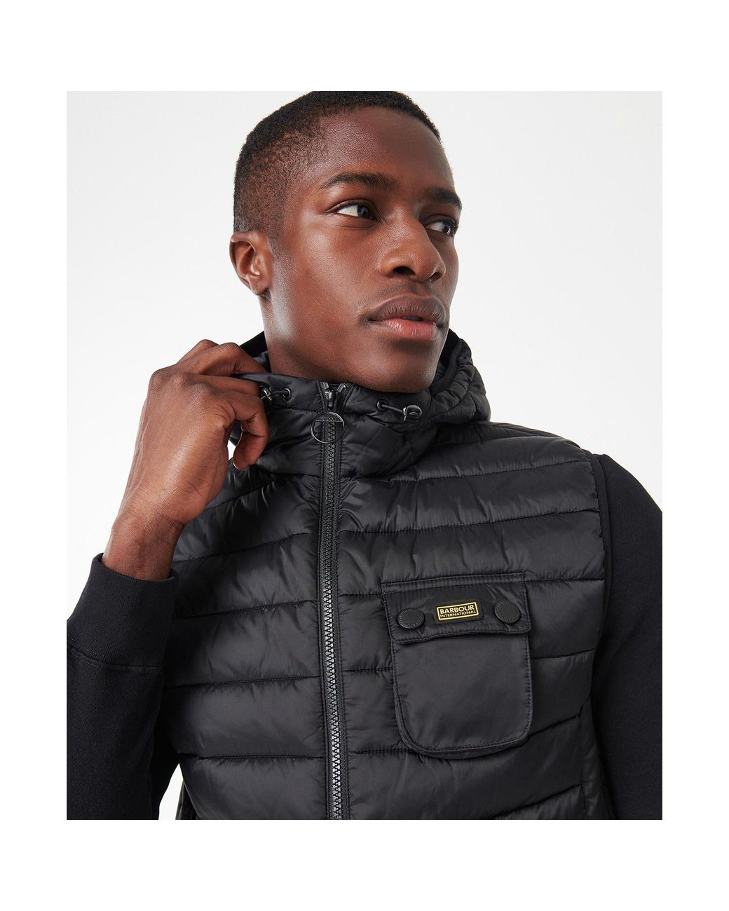 Barbour Black Ouston Gilet for men