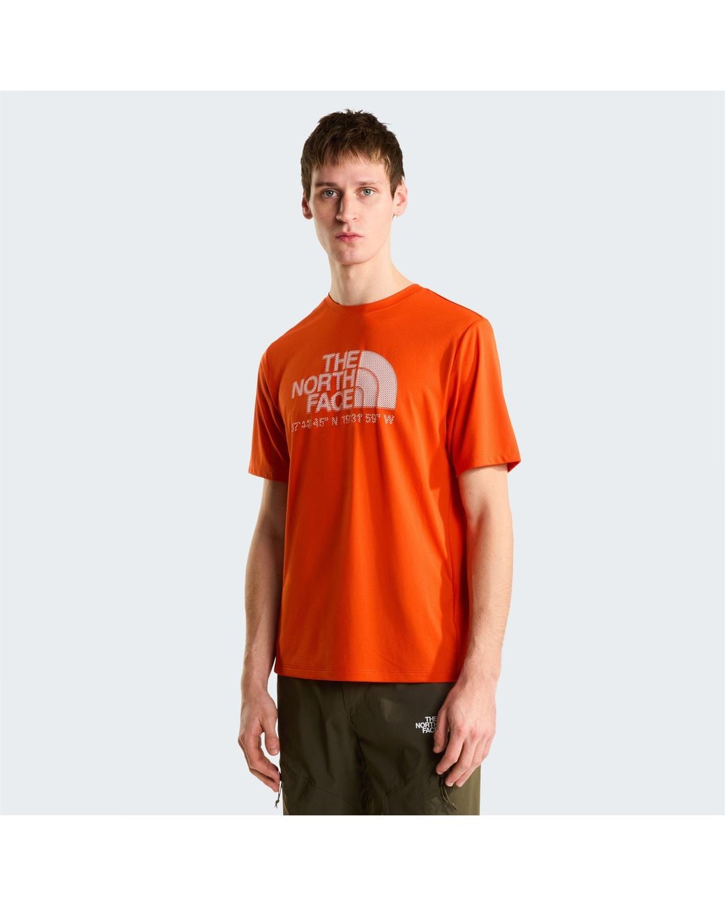 The North Face Orange Tnf 24/7 Ss Logo Tee for men