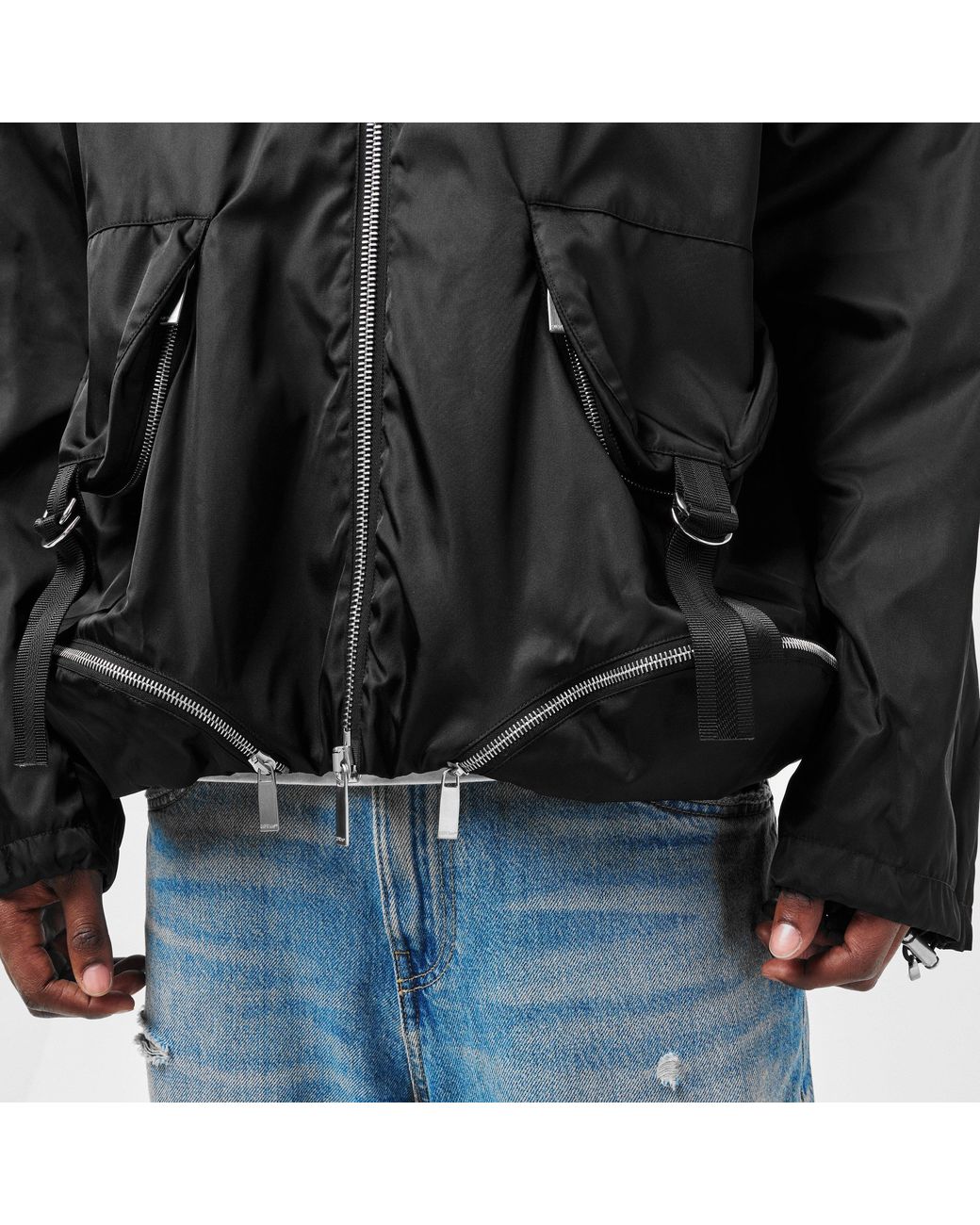 Off-White c/o Virgil Abloh Black Weather Resistant Windbreaker for men