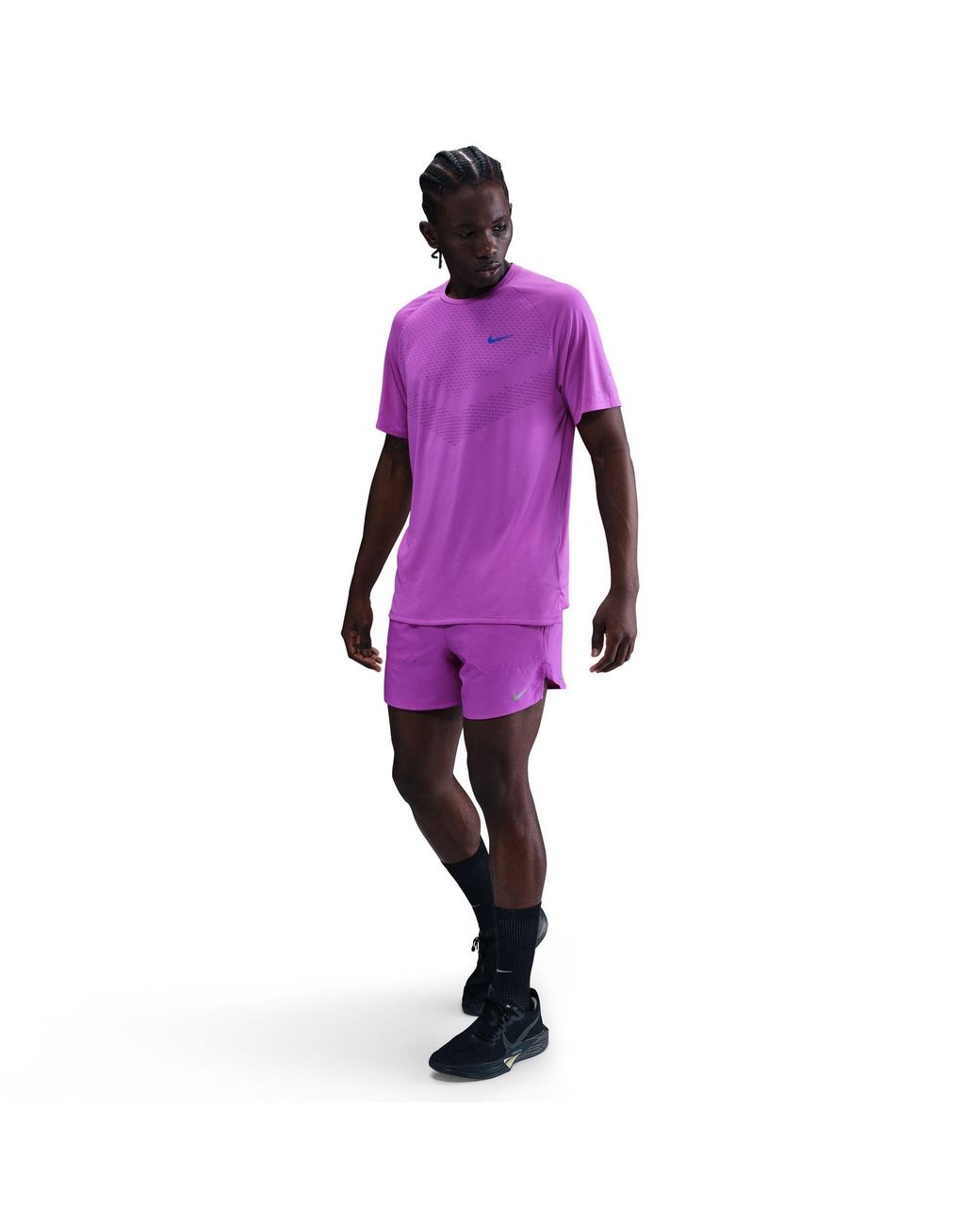 Nike Purple Dri Fit 5 Brief Lined Running Shorts for men