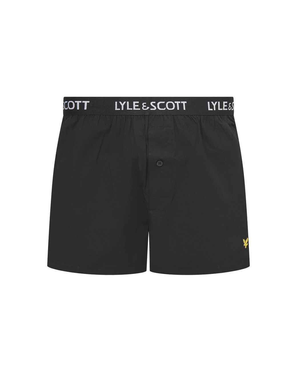Lyle & Scott Black Woven Boxer Trunk for men