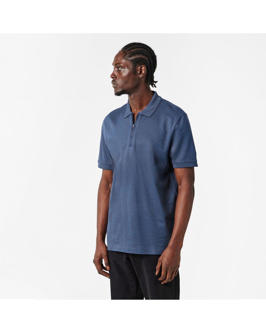 Boss Blue Paras Short Sleeve Modern Polo Shirt for men