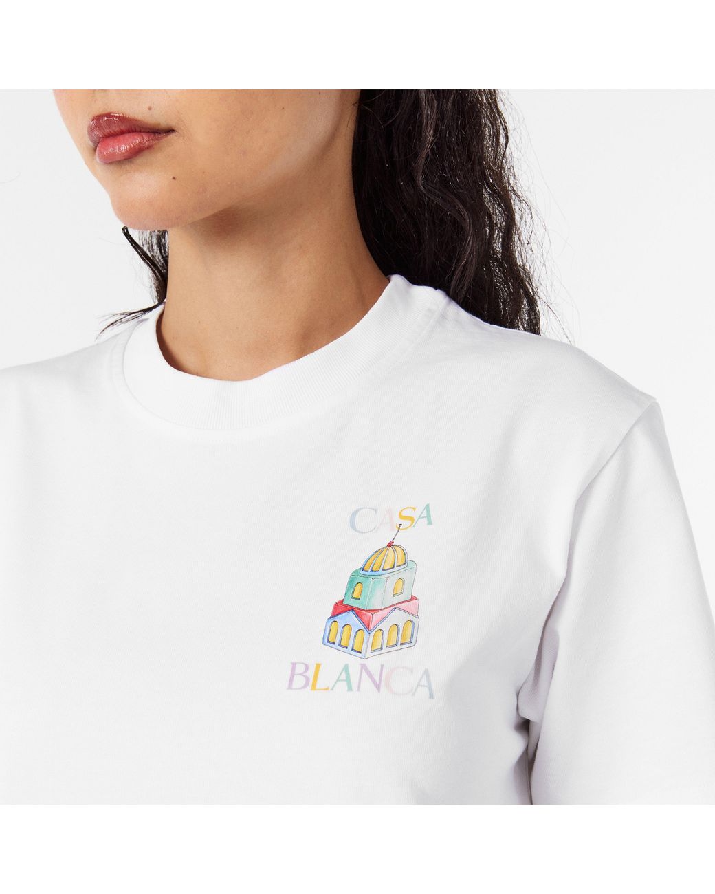 Casablanca White Casa Object Oversized T-Shirt