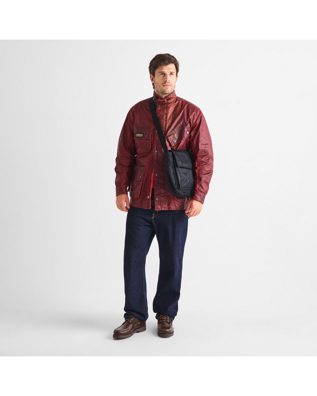 Barbour Red 90Th Anniversary A7 Cotton Wax Jacket for men