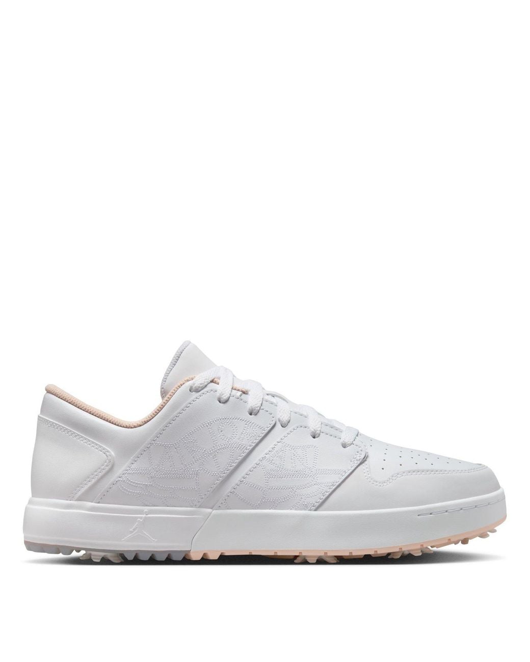Nike White Nike Jordan Retro 1 G Golf Shoes for men