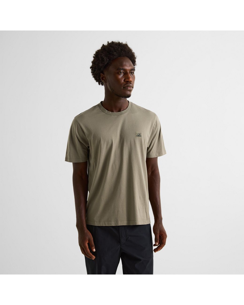 C P Company Gray 30/1 Jersey T-Shirt for men