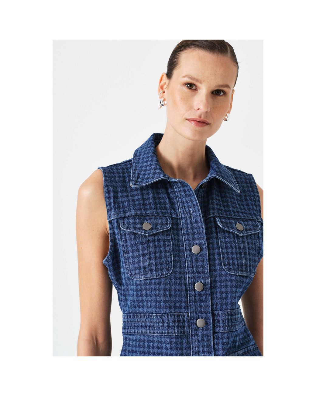 seventy + mochi Blue Ani Peplum Top