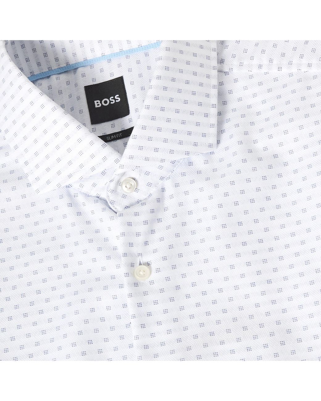 Boss White H Hank Long Sleeve Oxford Shirt for men