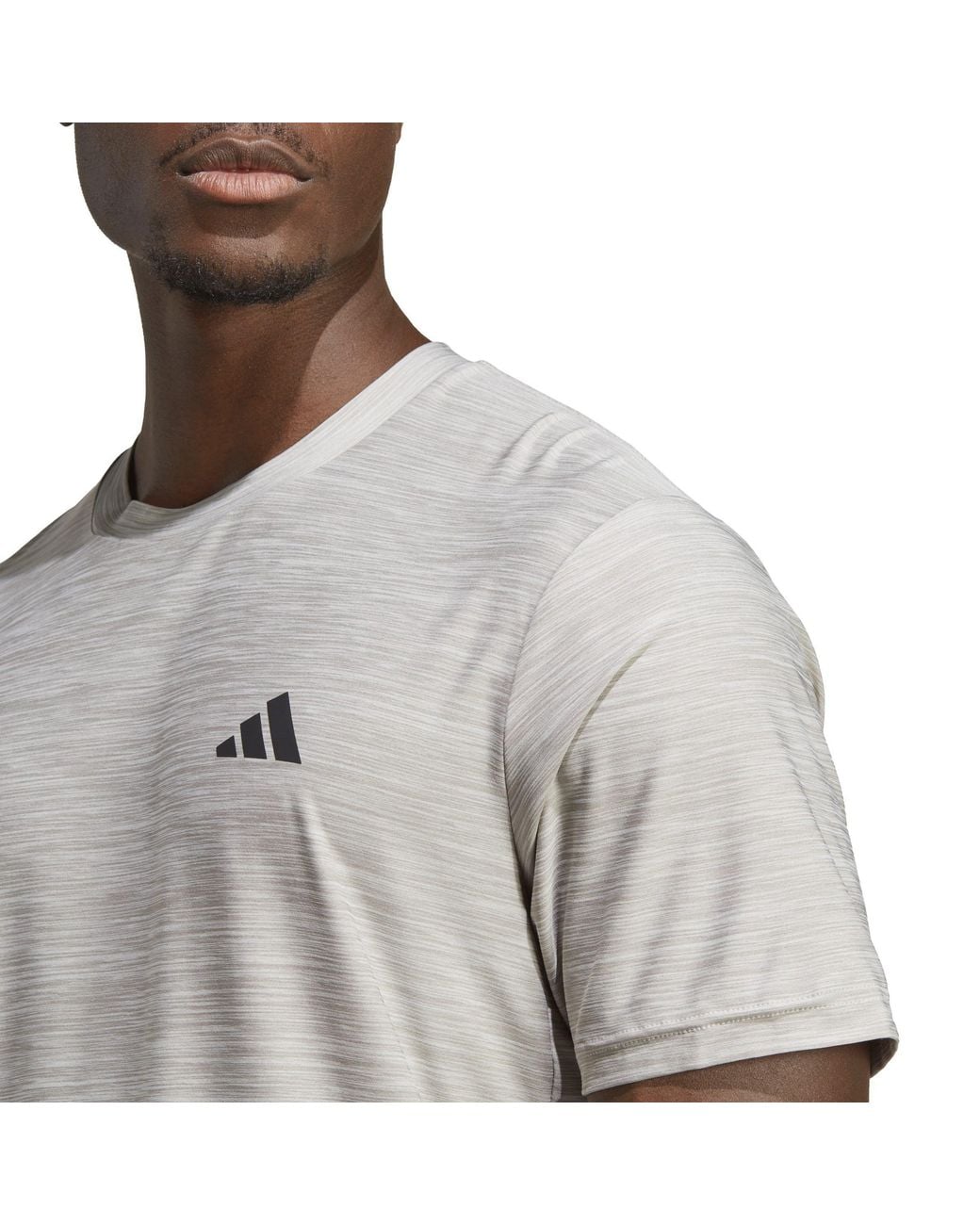 Adidas Gray Train Essentials Stretch Training T-Shirt for men
