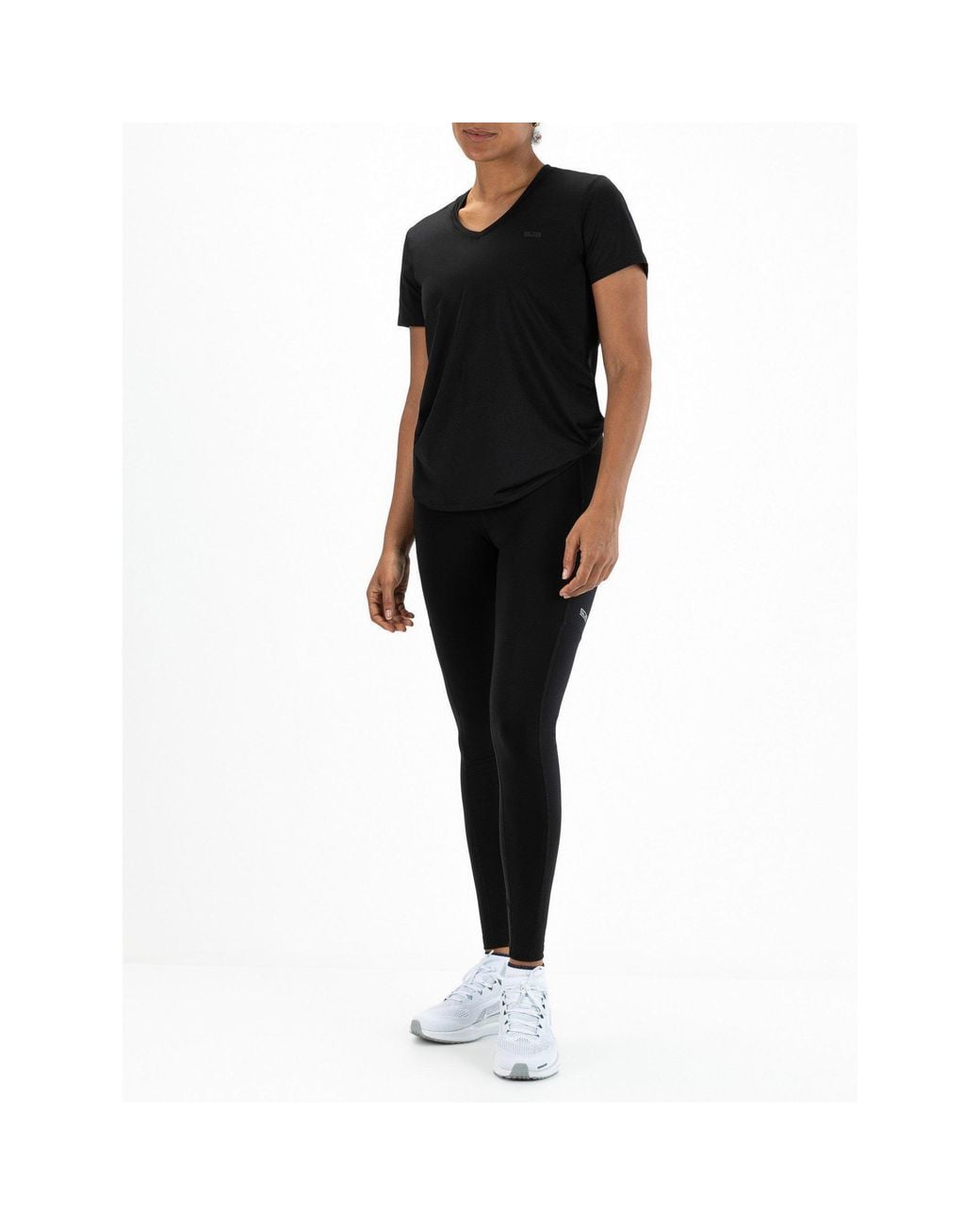 Sjeng Sports Black Ines Short Sleeve Performance Gym Top