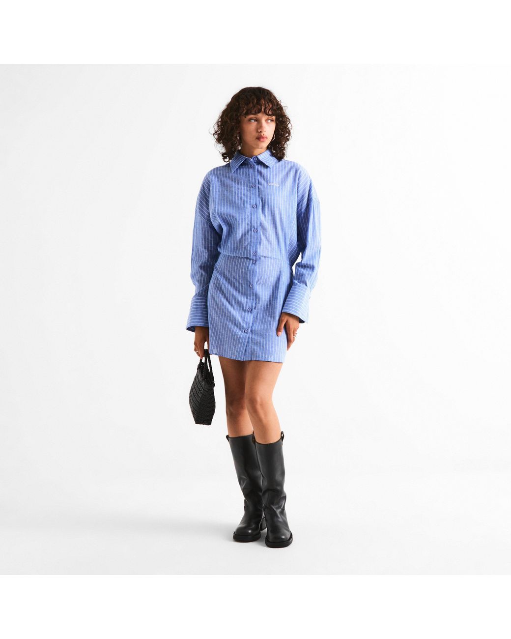 WRSTBHVR Blue Shirt Dress