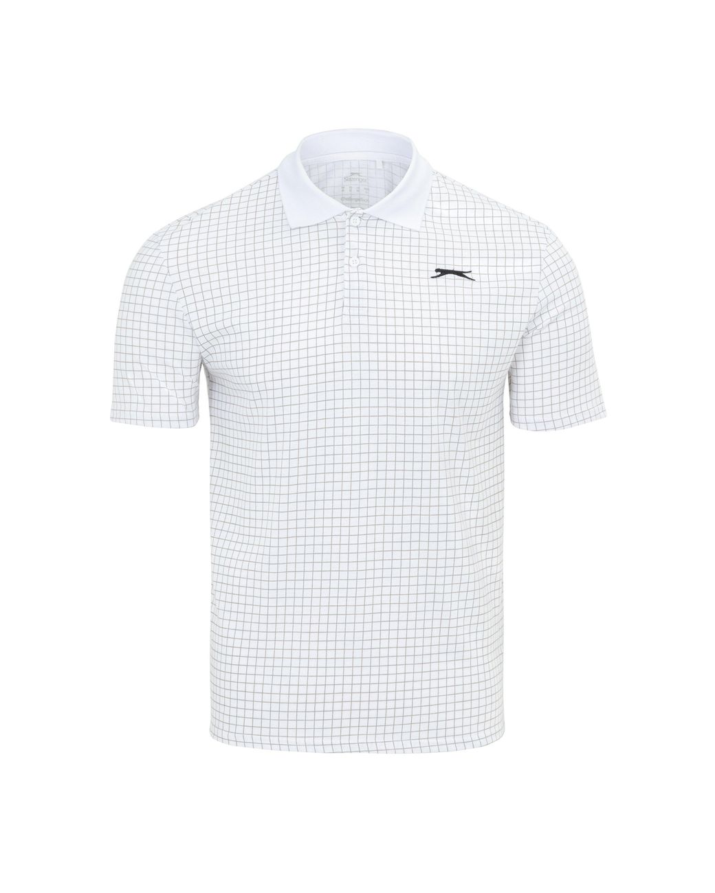 Slazenger 1881 White Check Golf Polo for men