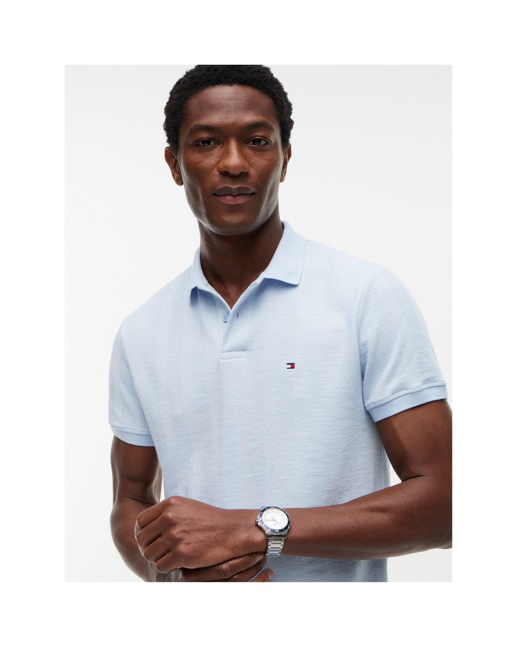 Tommy Hilfiger Blue Short Sleeve Polo Shirt for men