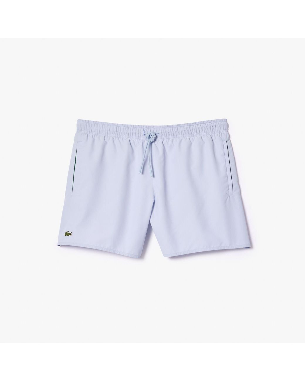 Lacoste White Taff Swim Shorts for men