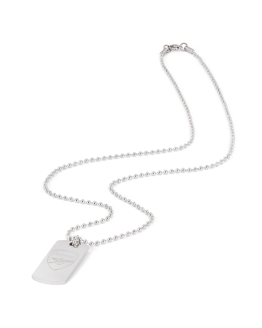 Team White Officially Licensed Stainless Steel Dog Tag And Ball Chain