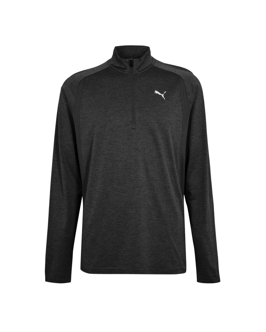 PUMA Black Tad Qz Long Sleeve Performance Gym Top for men