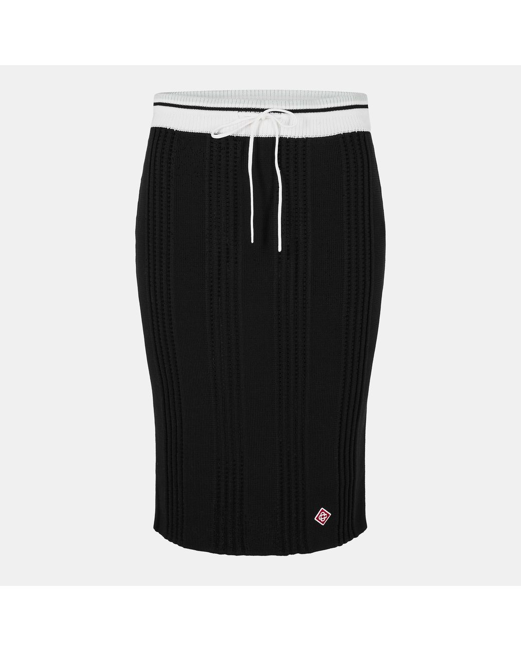 Casablanca Black Sporty Midi Skirt