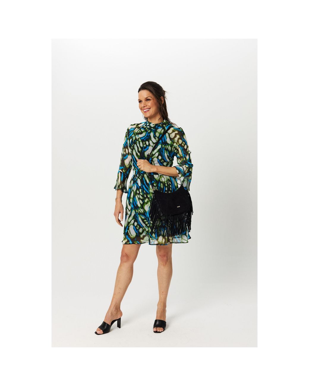 Biba Green Keyhole Skater Dress