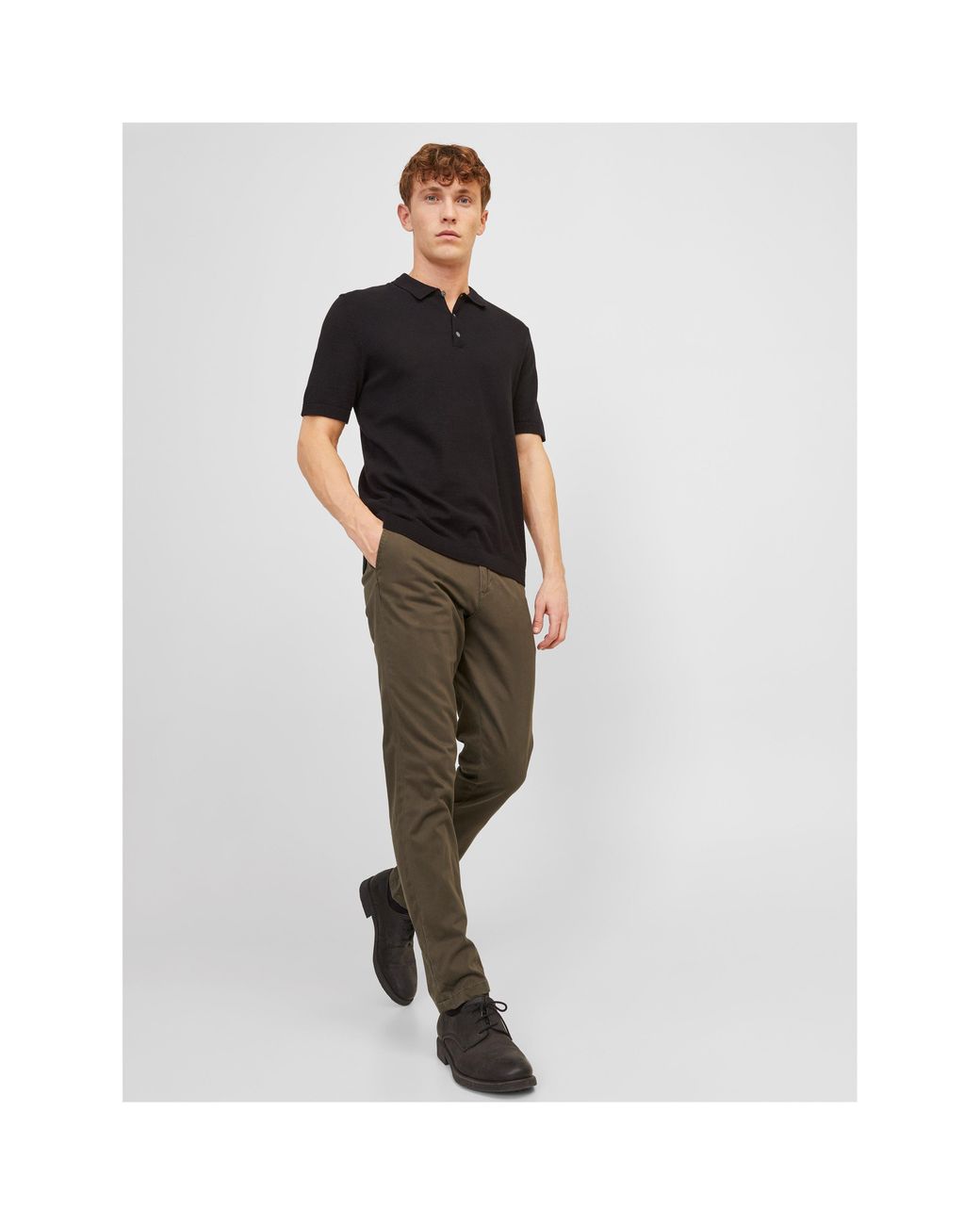 Jack & Jones Gray Marco Bowie Chinos for men