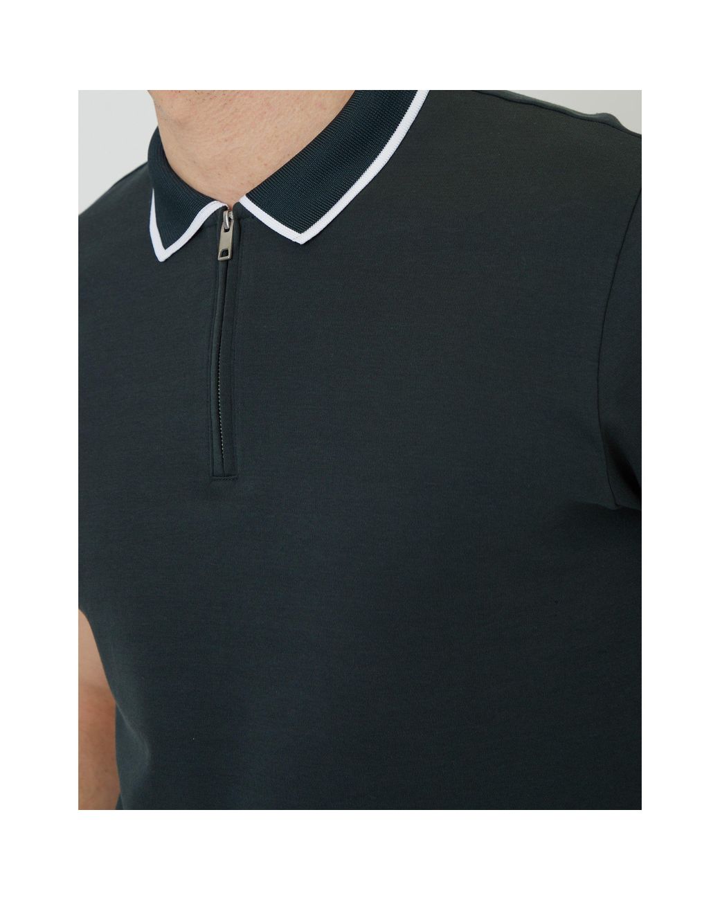 Threadbare Gray Short-Sleeve Polo Shirt for men