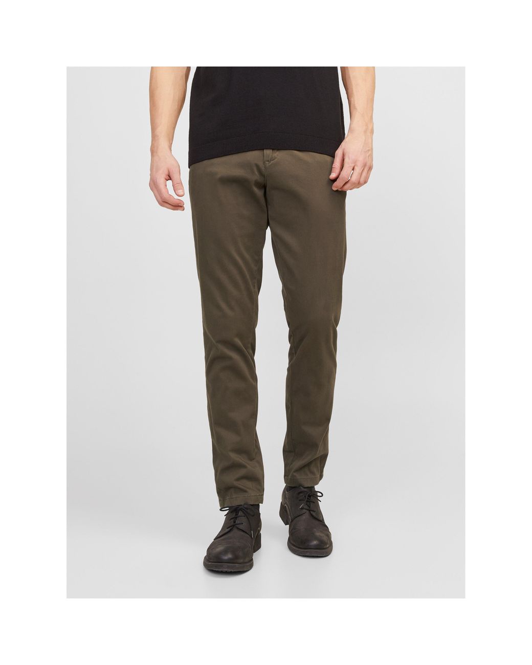 Jack & Jones Gray Marco Bowie Chinos for men