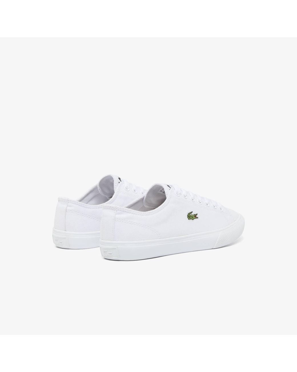 Lacoste Deuce Base S Canvas Low Trainers White 6